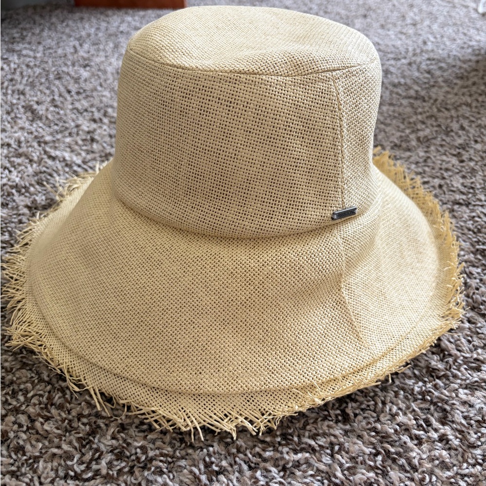 Brixton Alice Packable Straw Bucket Hat in Medium/Large